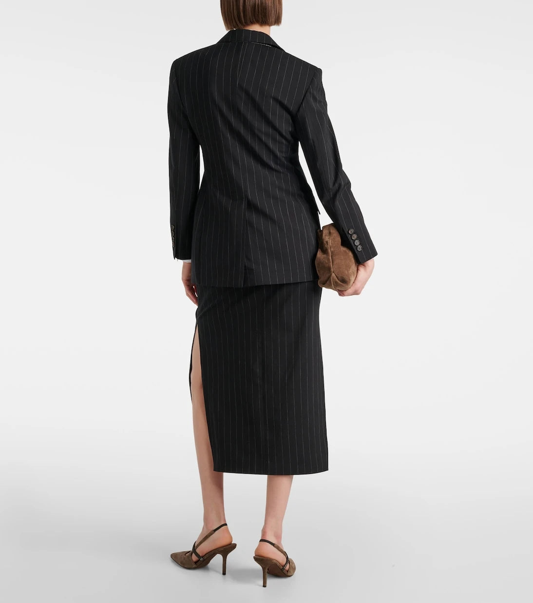 Brunello Cucinelli - Pinstripe wool and cotton blazer