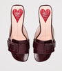 Roger Vivier Burgundy Patent Leather Viv’ Canard Mules 55