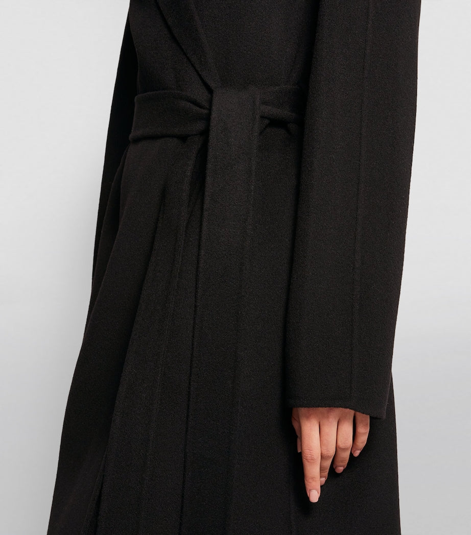 Joseph Black Double Face Cashmere Cenda Long Coat