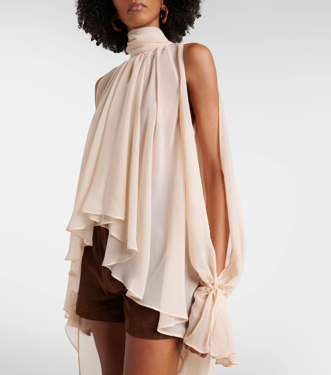 Blumarine - Asymmetric georgette blouse