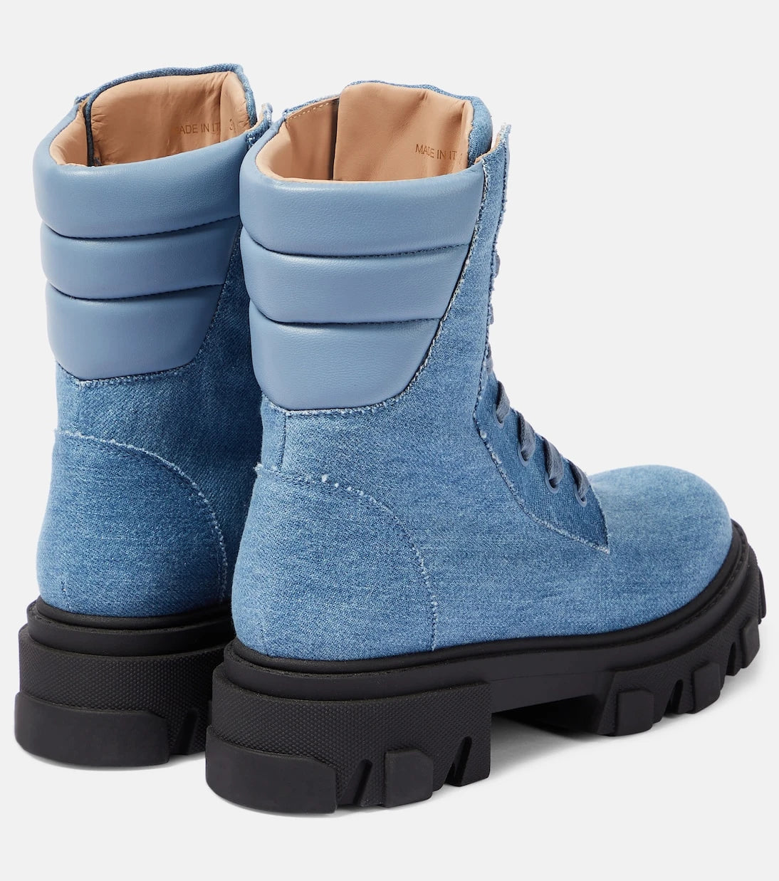 Gia Borghini - Gia 35 denim combat boots