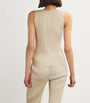 Pleats Please Issey Miyake Beige New Colorful Basics Tank Top