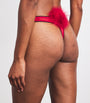 Gilda & Pearl Red Silk Pom-Pom Brief Encounter Thong