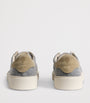 Eleventy Wool Suede-Trim Sneakers