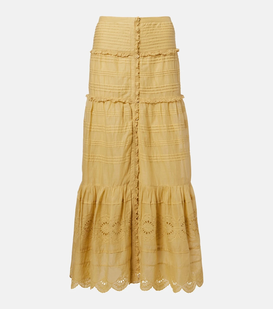 Marant Etoile - Paoline tiered cotton maxi skirt