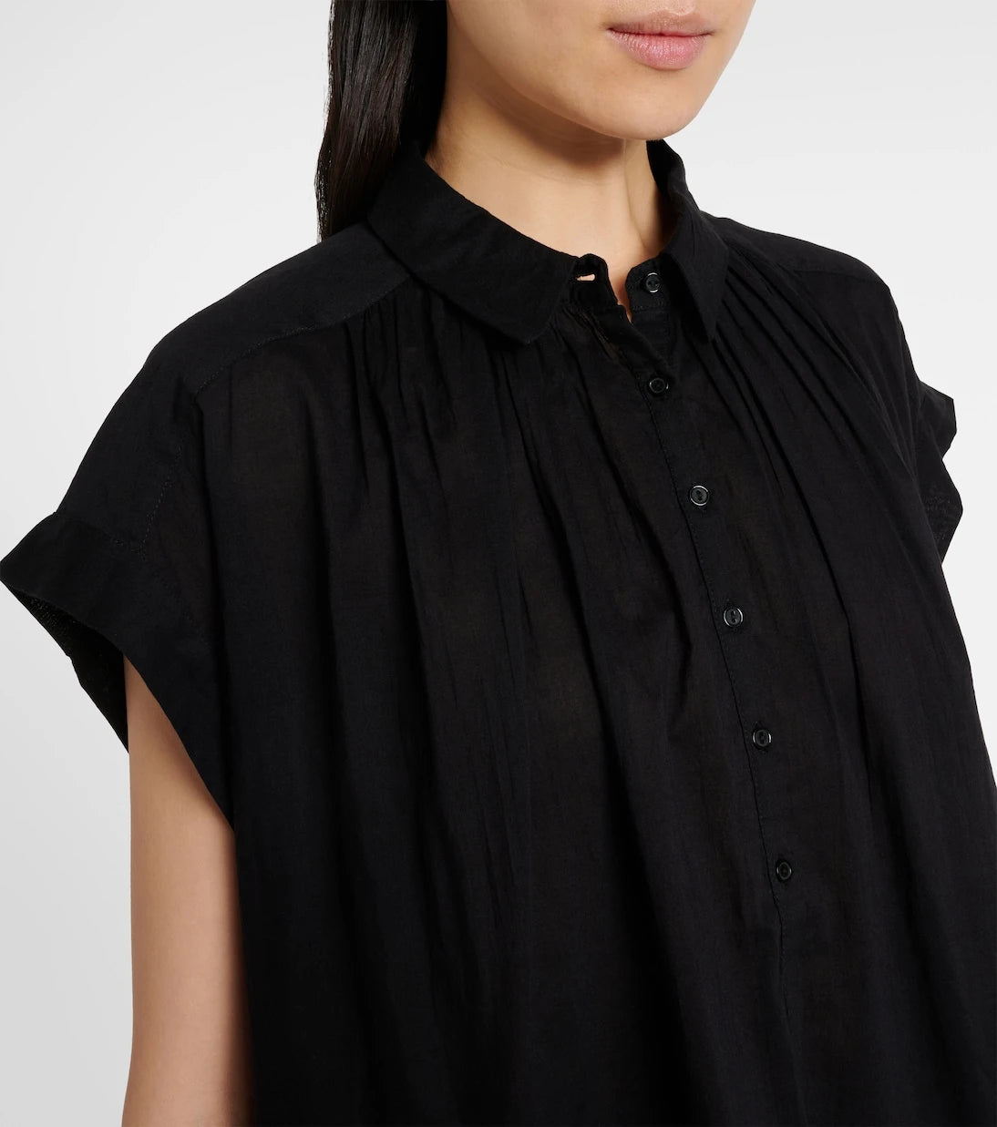 Nili Lotan - Normandy shirred cotton blouse