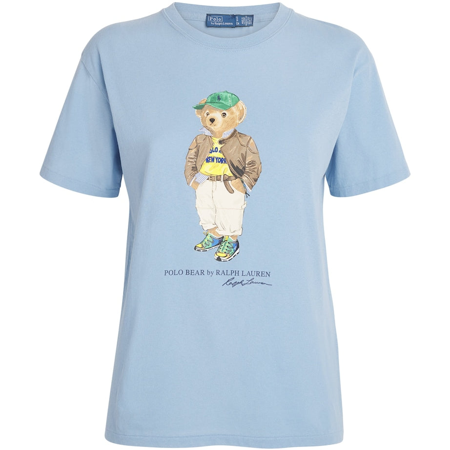 Polo Ralph Lauren Blue Cotton Polo Bear T-Shirt