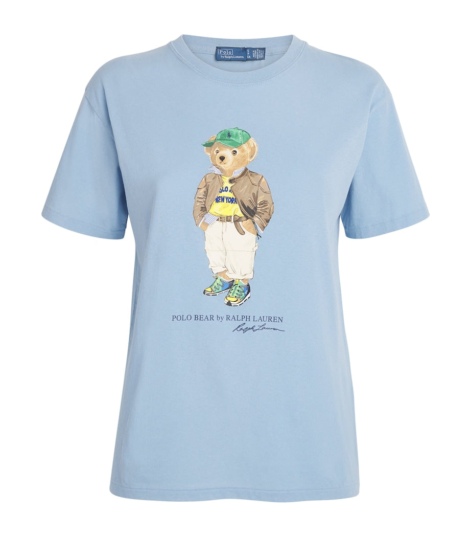 Polo Ralph Lauren Blue Cotton Polo Bear T-Shirt
