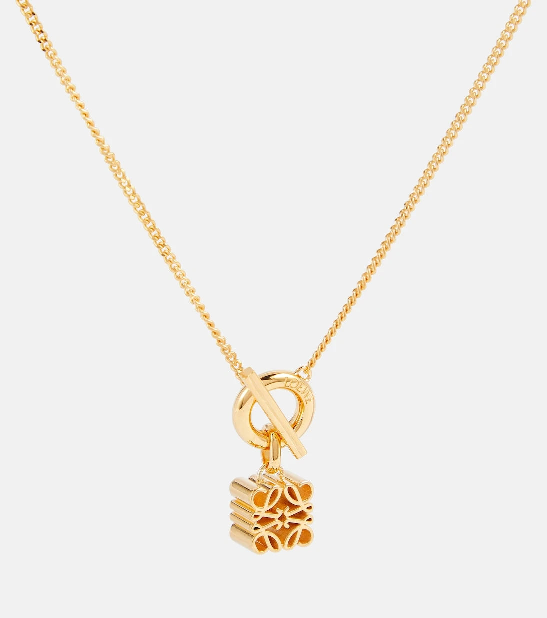 Loewe - Anagram 24kt gold-plated sterling silver necklace
