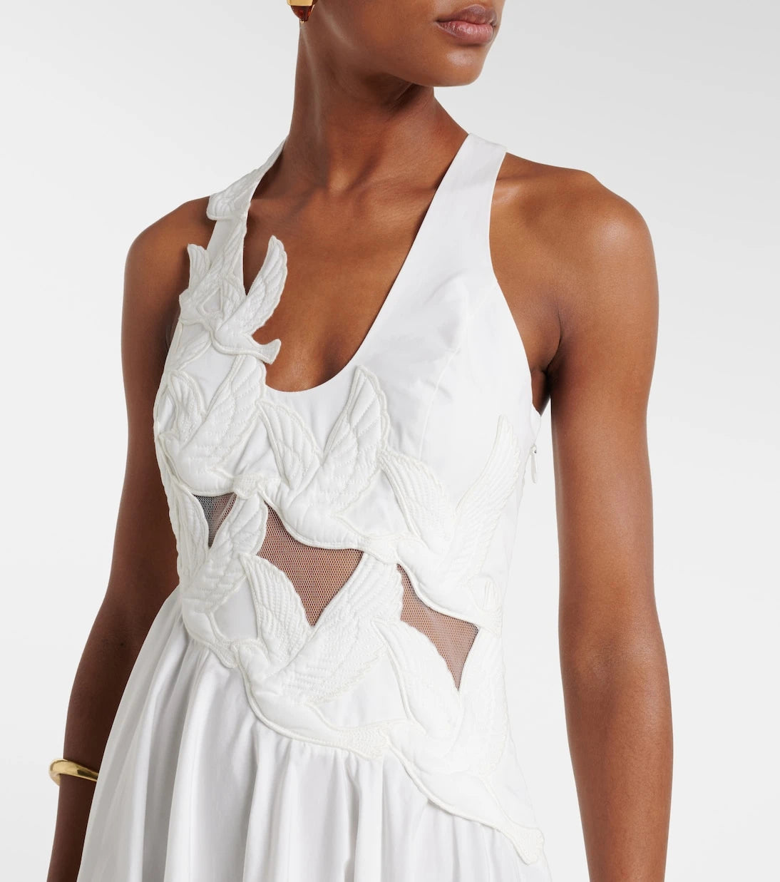 Zimmermann - Luna patch-appliqué cotton midi dress