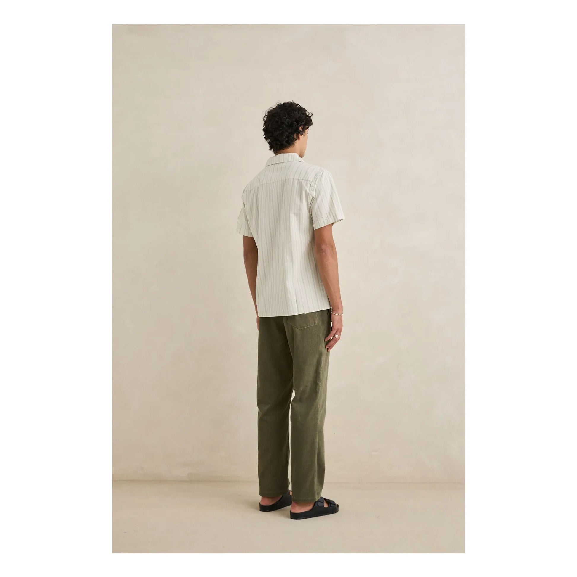 Rhythm - Striped Vacation Short Sleeve Shirt | Cream