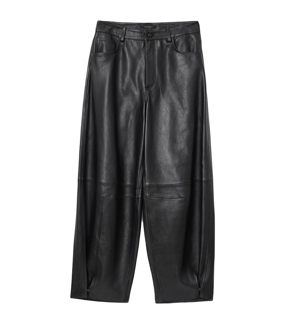 Black Leather Jett Lea Trousers