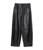 AllSaints Black Leather Jett Lea Trousers