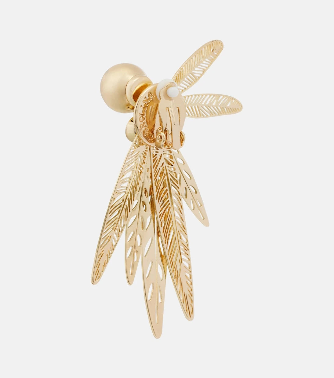 Carolina Herrera - Crystal-embellished clip-on earrings