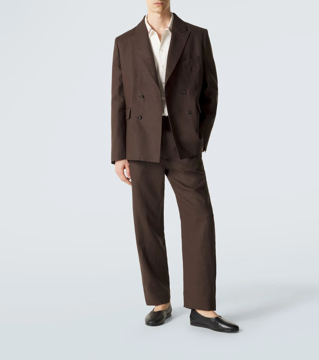 Bode - Double-breasted linen blazer