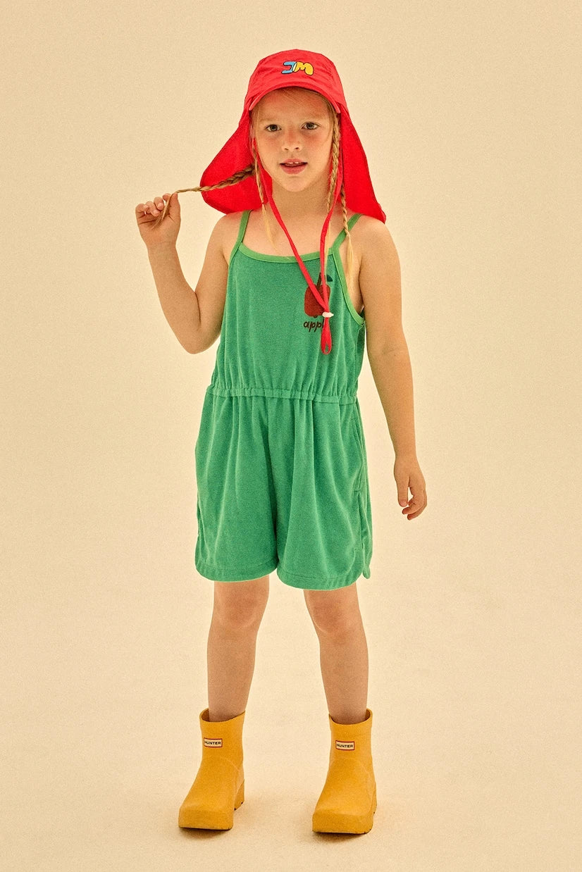 Jellymallow - Apple cotton-blend playsuit