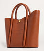 Tan Grab Leather Rope Tote Bag
