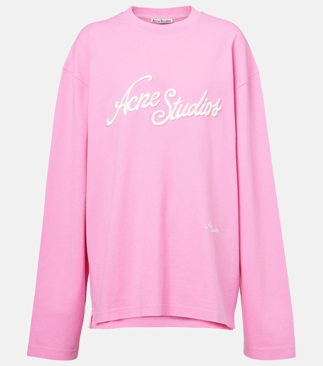 Acne Studios - Logo embroidered cotton jersey T-shirt