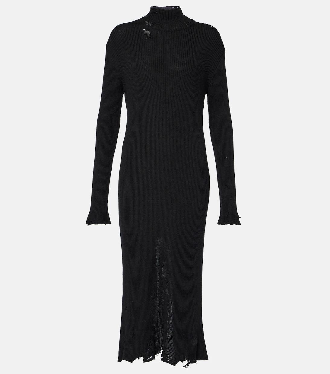 Balenciaga - فستان ميدي من مزيج الصوف
