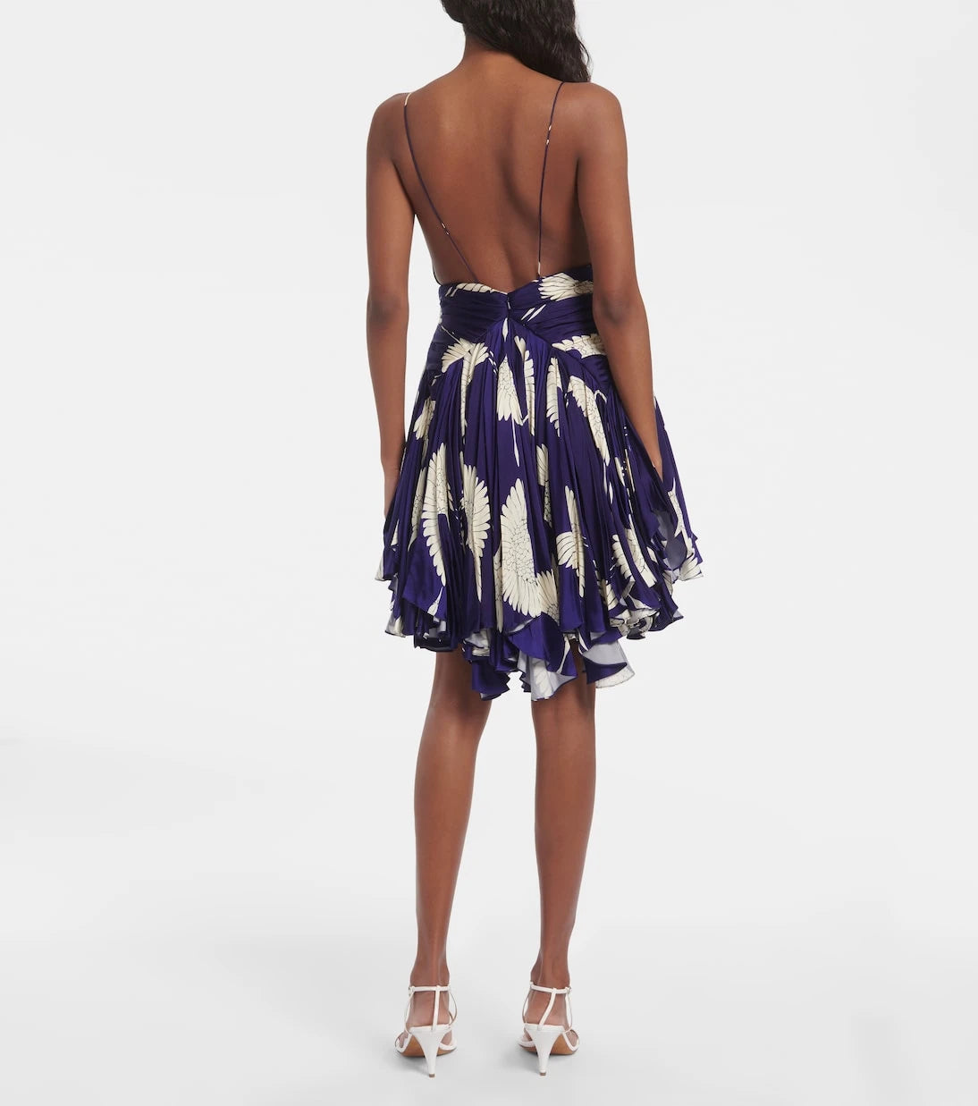 Khaite - Margot printed satin minidress