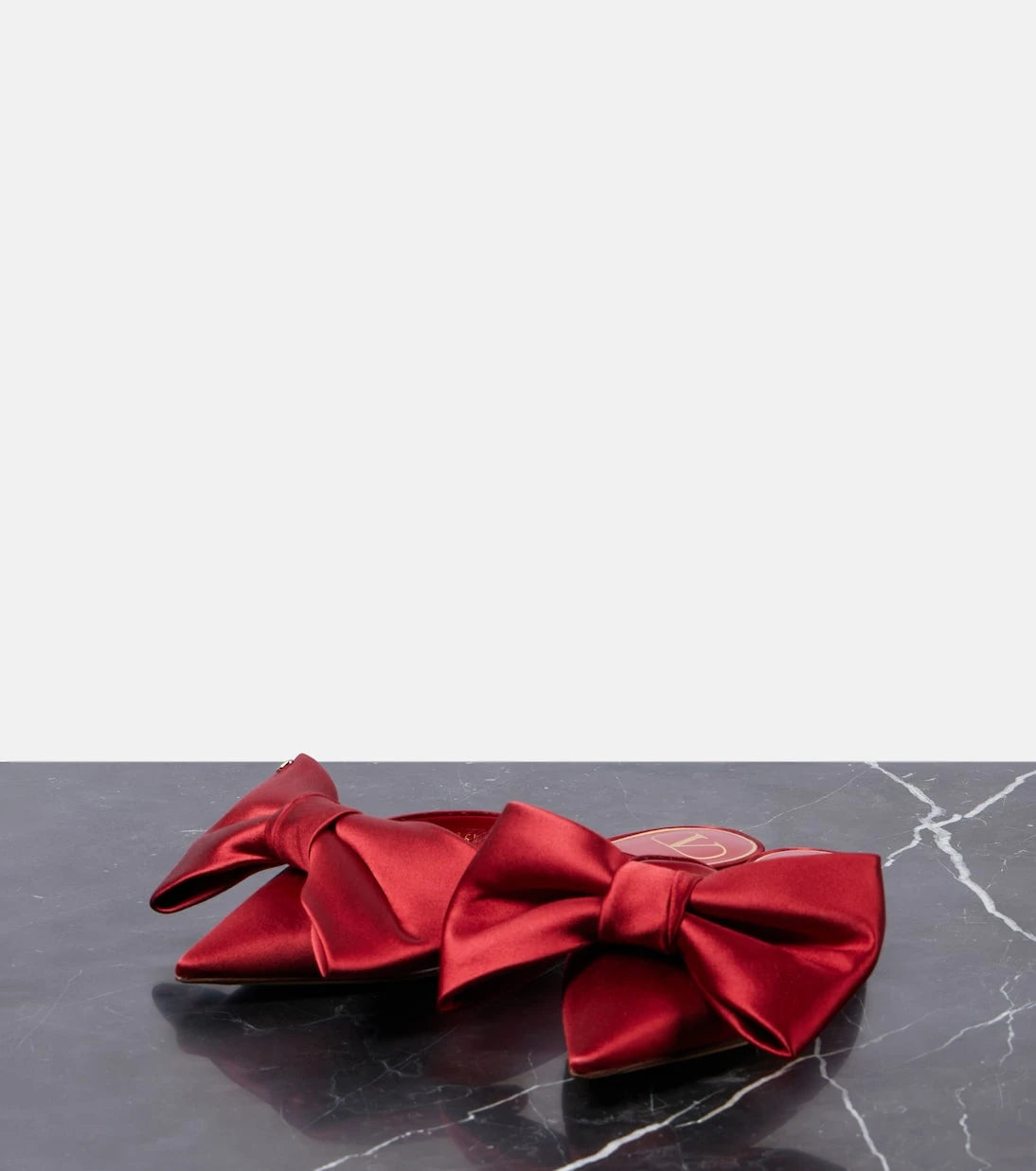 Valentino Garavani - Bow-detail 05 satin mules