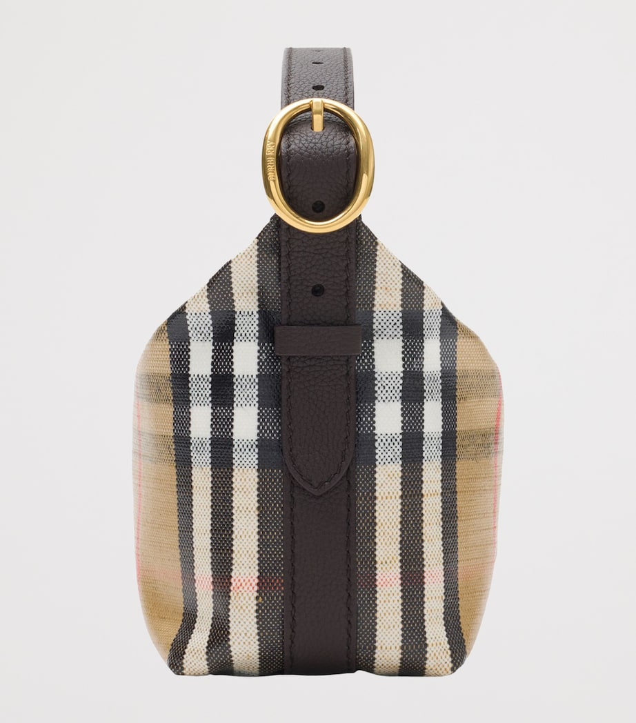 Burberry Leather Check Shoulder Bag
