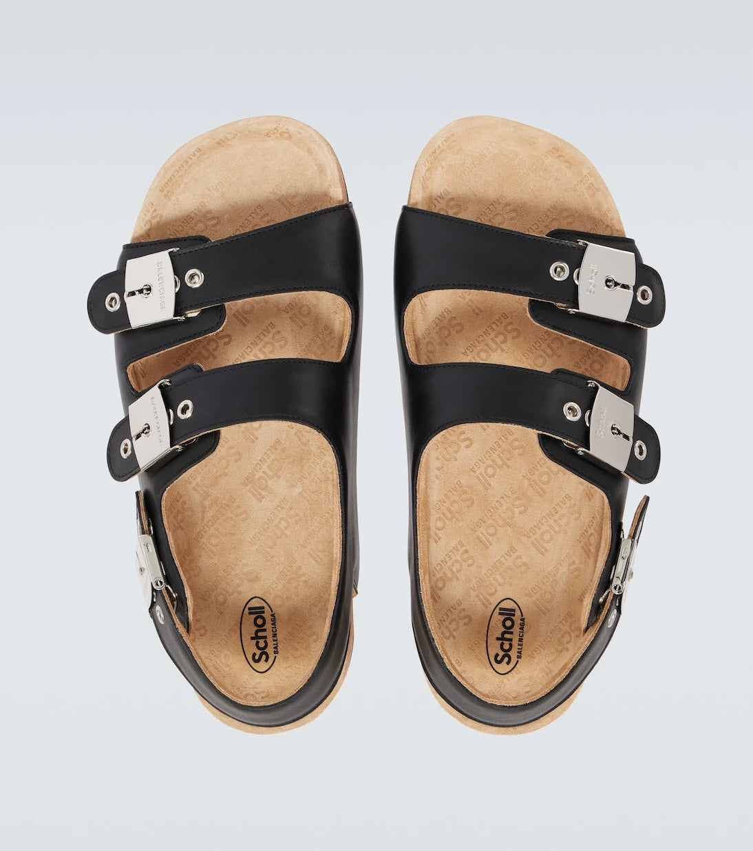 Balenciaga - x Scholl leather sandals