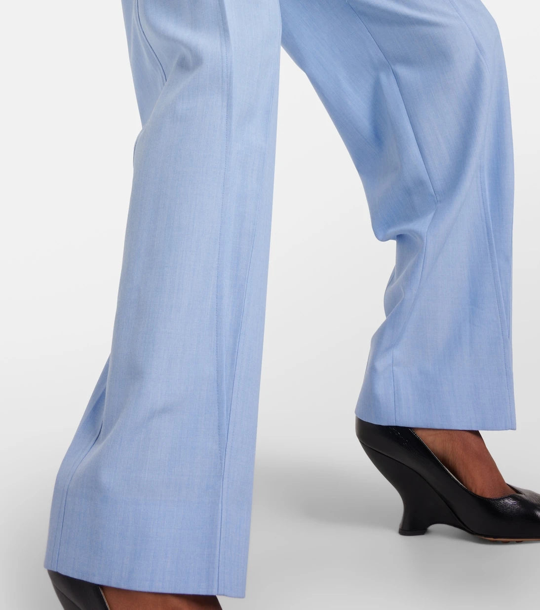 Victoria Beckham - Gathered virgin wool tapered pants
