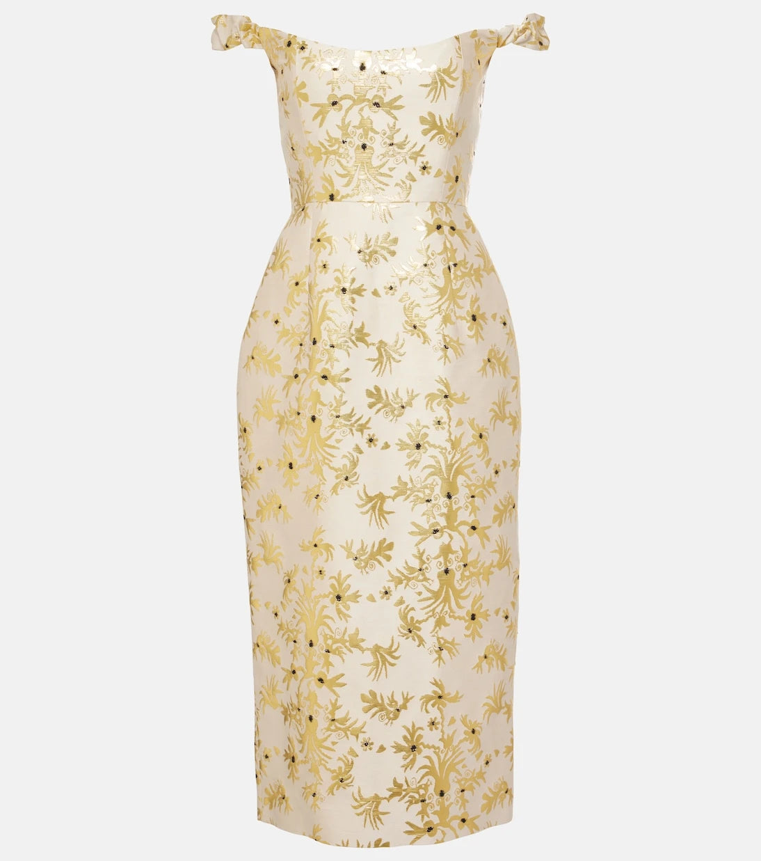 Markarian - Amina off-shoulder silk-blend midi dress