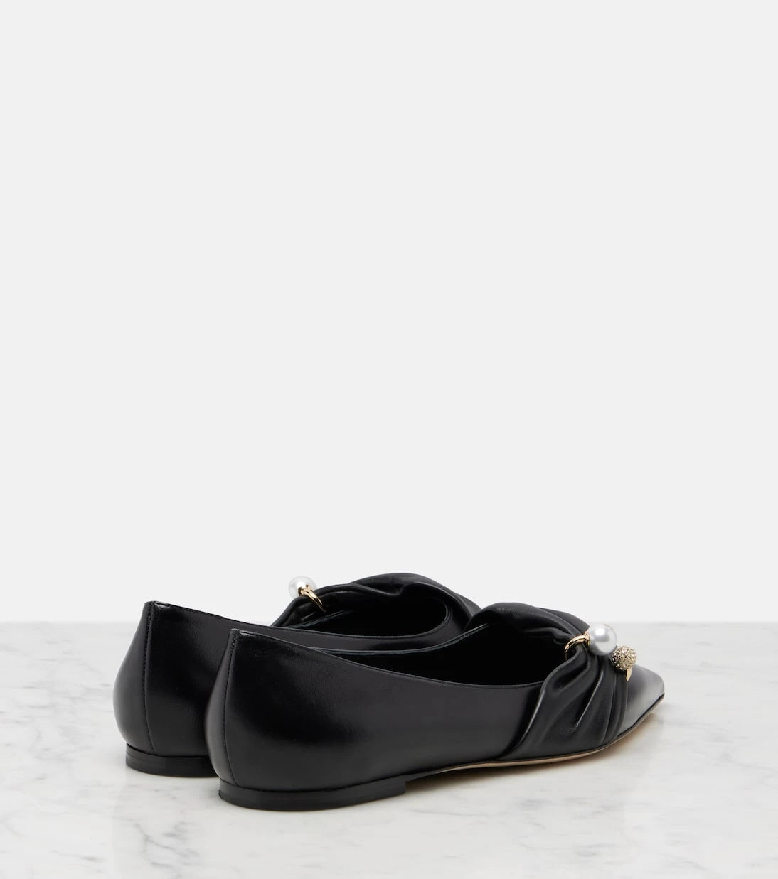 Jimmy Choo - Rafi embellished leather ballet flats