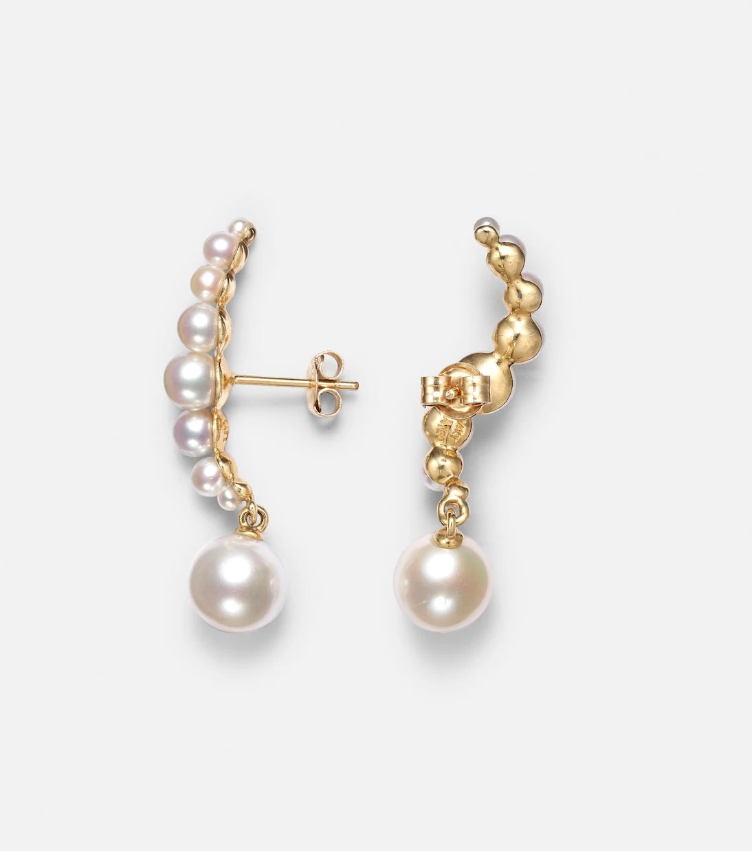 Mateo - 14kt gold drop earrings with pearls