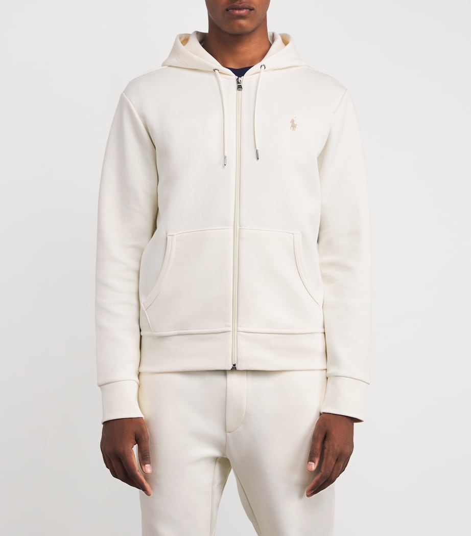 Polo Pony Zip-Up Hoodie NATURAL