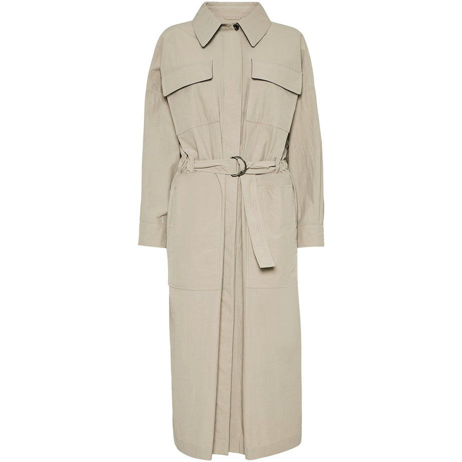 Brunello Cucinelli Beige Water-Resistant Trench Coat