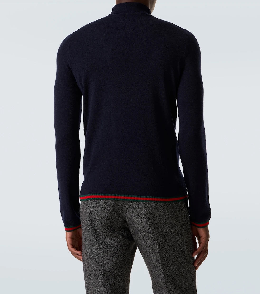 Gucci - Webstripe cashmere turtleneck sweater