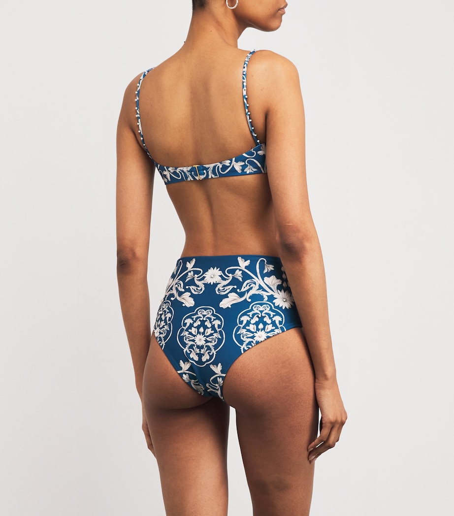 Blue Magenta Bikini Bottoms