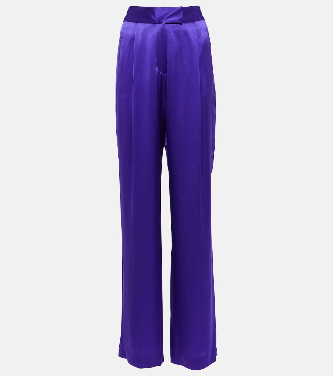 The Sei - High-rise wide-leg silk satin pants
