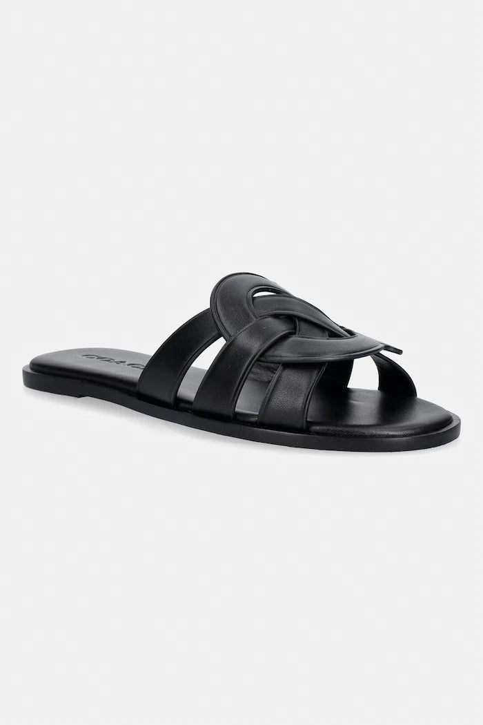 Coach чехли дамски от кожа Lena Leather Slide Sandal