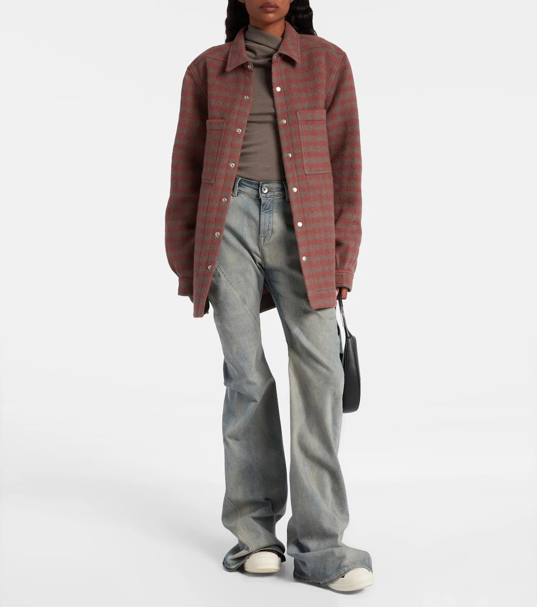 Rick Owens - Checked virgin wool overshirt