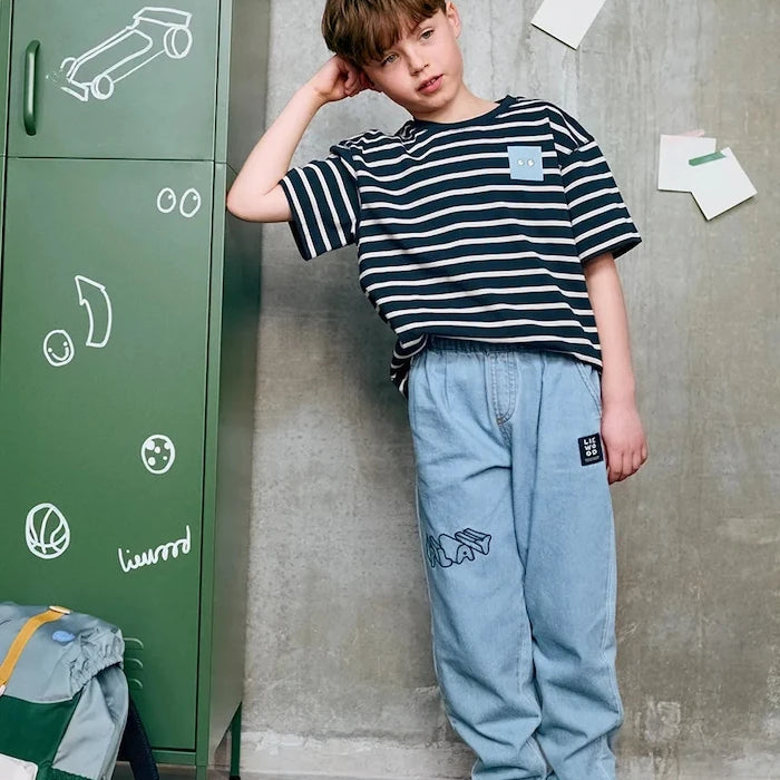 Liewood дънки loose за деца Borris Light Placement Denim Pants