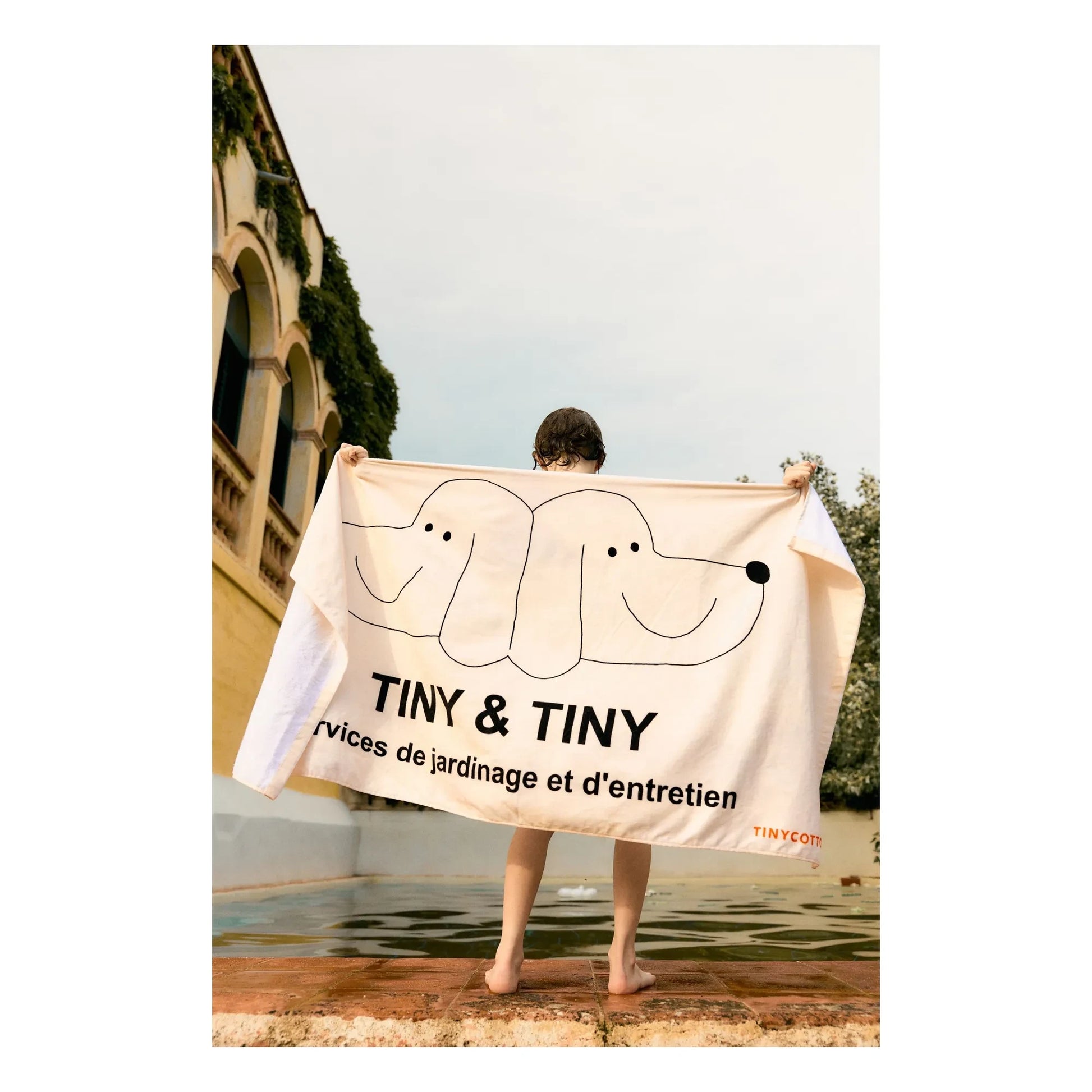 Tinycottons - Tiny &amp; Tiny Organic Cotton Beach Towel | Beige