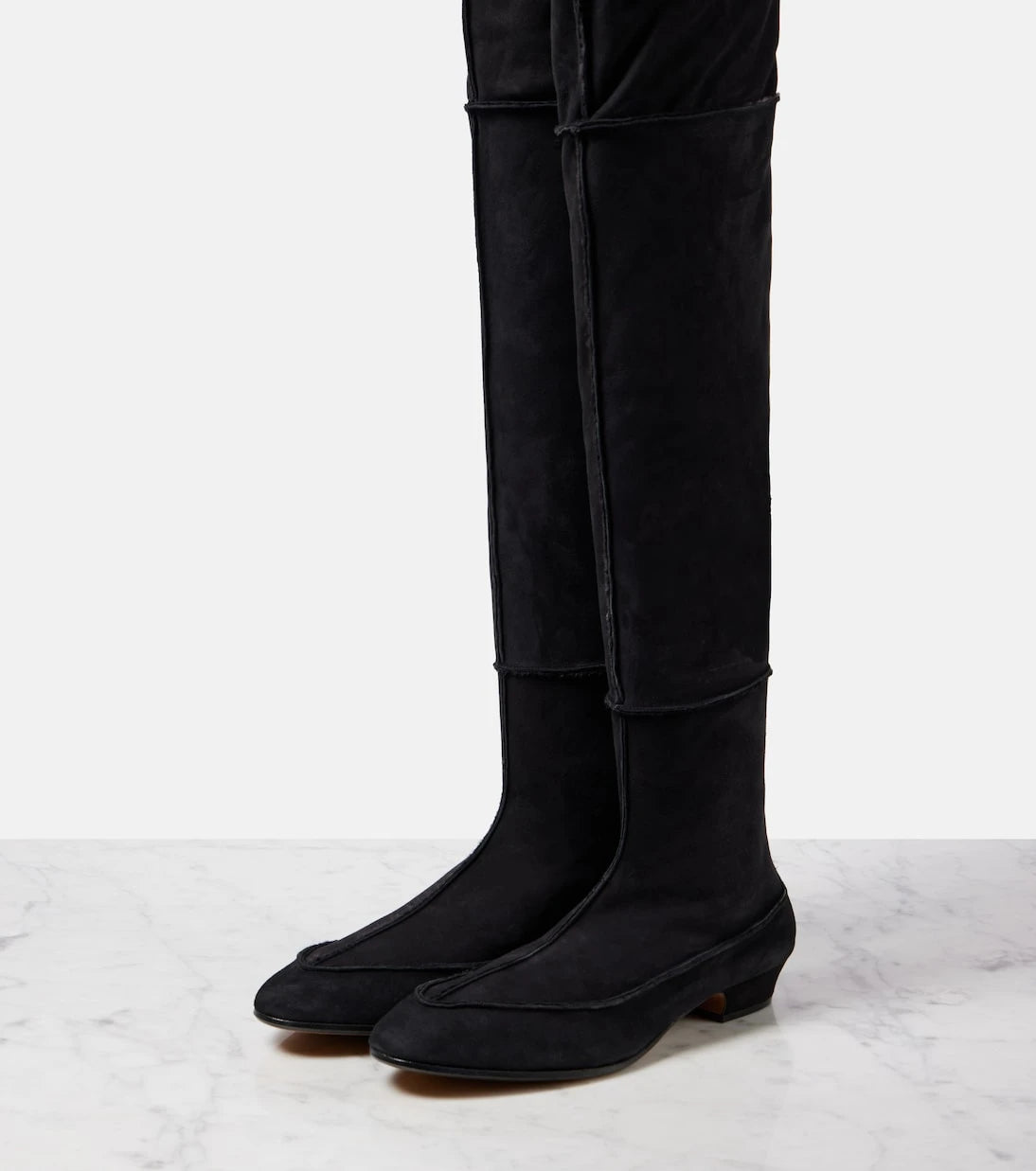 The Row - Awar Cuissarde 25 suede over-the-knee boots