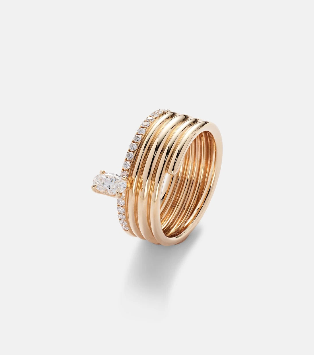Repossi - Blast 18kt rose-gold ring with diamonds