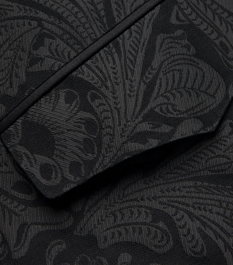 Mulberry Silk-Cotton Paisley Gregory Blazer BLACK