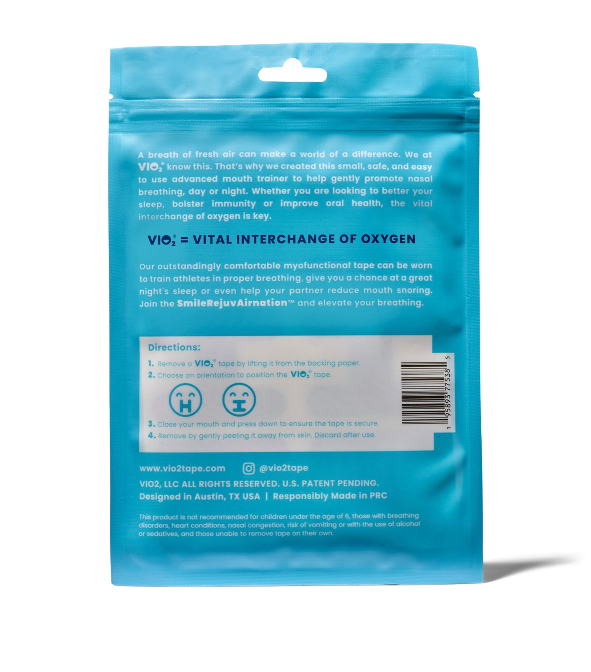 VIO2 Unscented Mouth Tape (1 Pack)