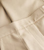 Max Mara Beige Stretch-Cotton Wide-Leg Trousers