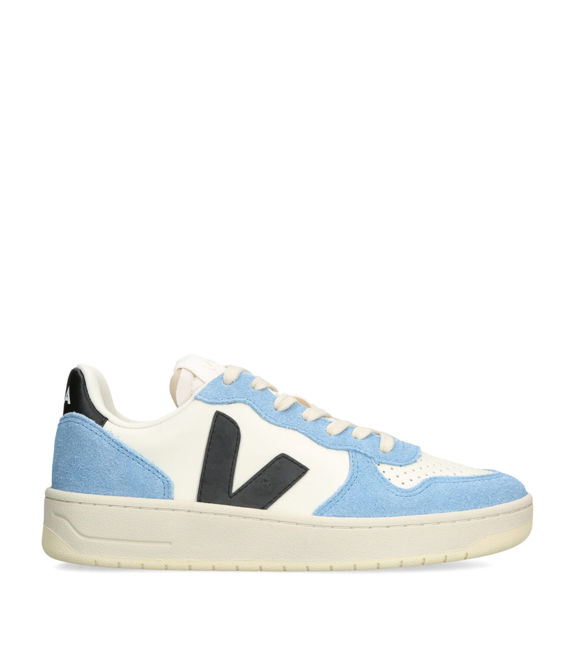 Blue Leather V-10 Sneakers