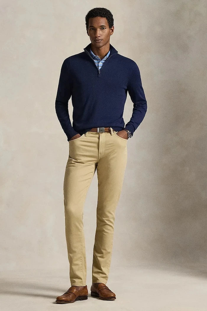 Памучна тениска с яка Polo Ralph Lauren