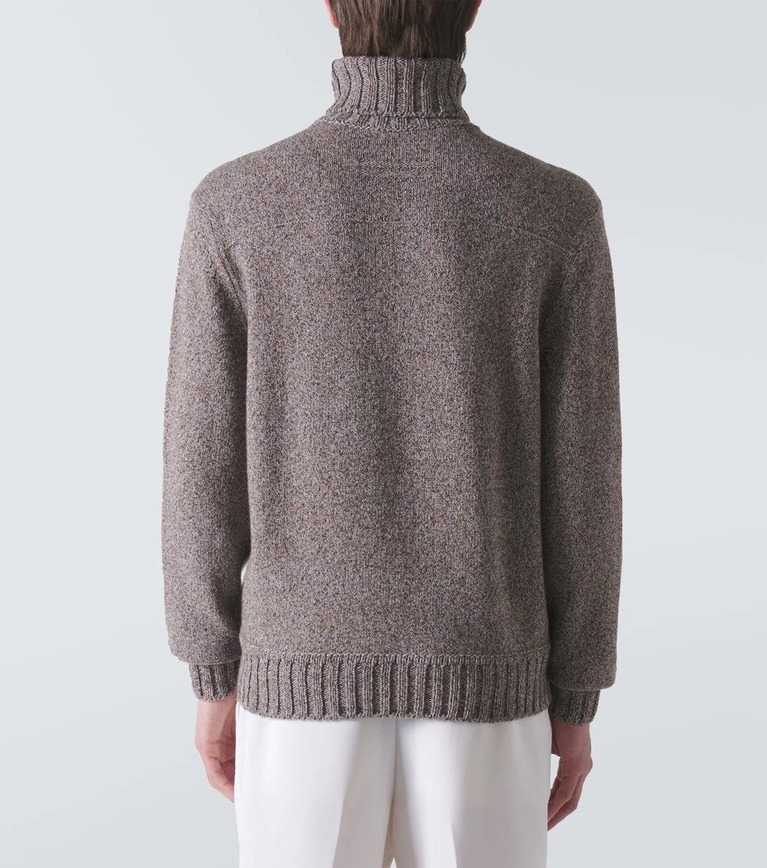 Zegna - كنزة صوف الكشمير بياقة عالية