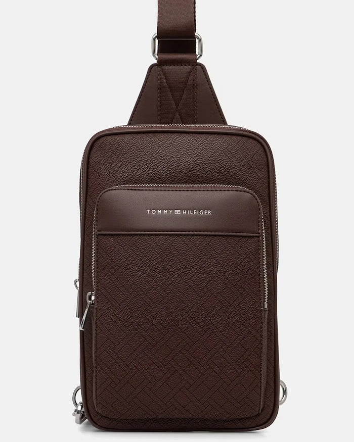 Tommy Hilfiger erkek suni deri sırt çantası
