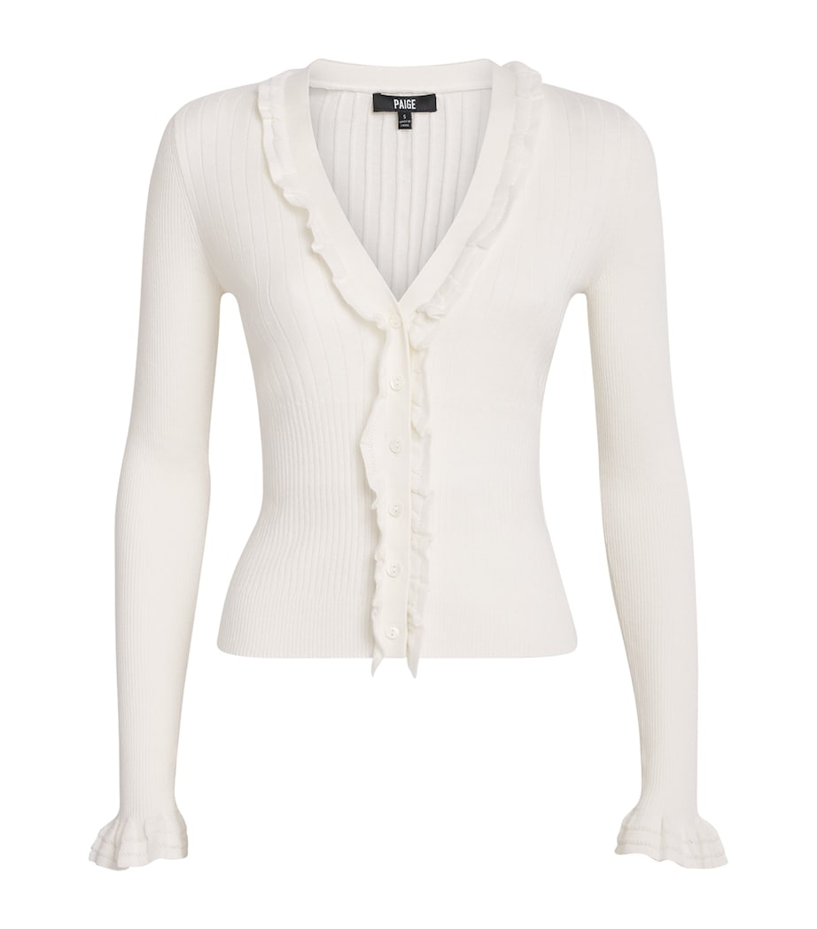 PAIGE White Organic Cotton-Blend Demetra Cardigan